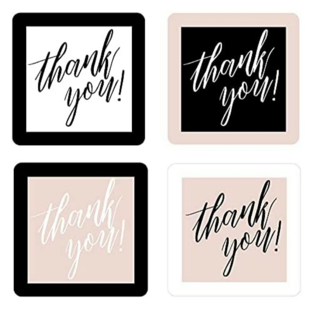 Thank you Stickers for Packaging orders, stick onto Thank you card Envelopes.. - Picture 2 of 6